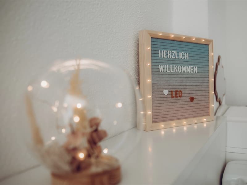 Baby Spa Willkommensschild